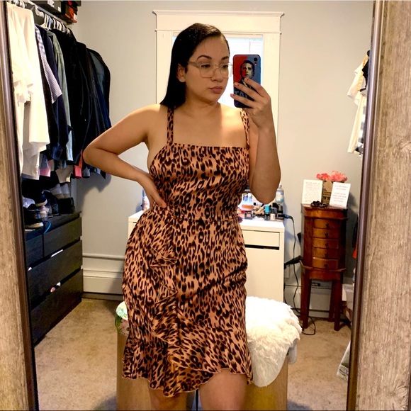 PrettyLittleThing Dresses & Skirts - Pretty Little Thing Leopard Silk Dress NWT